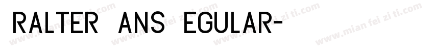 Cralter Sans Regular字体转换